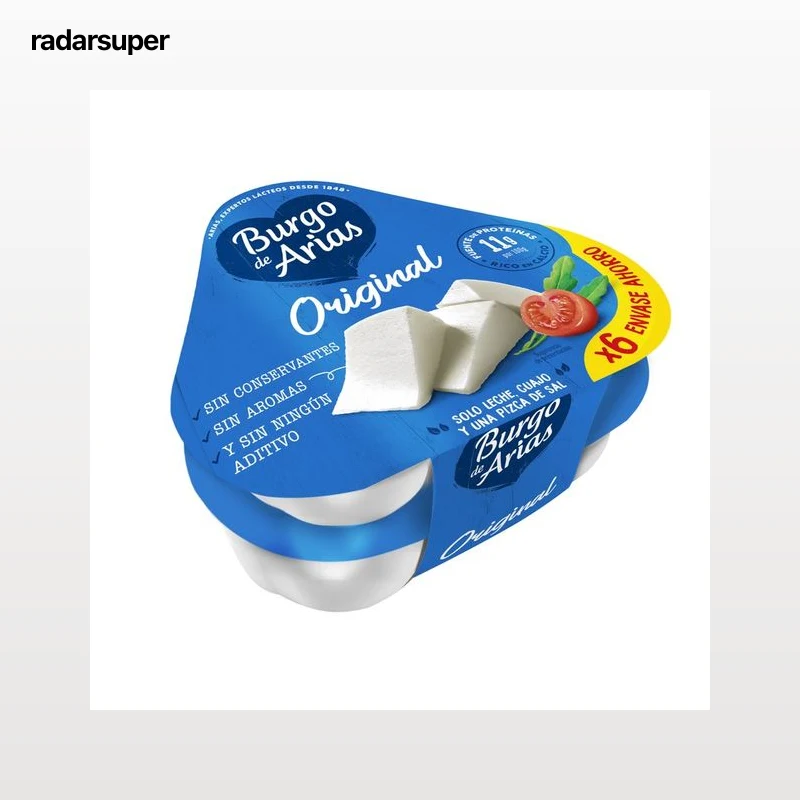 BURGO DE ARIAS Minitarrinas de queso fresco 6 x 75g.