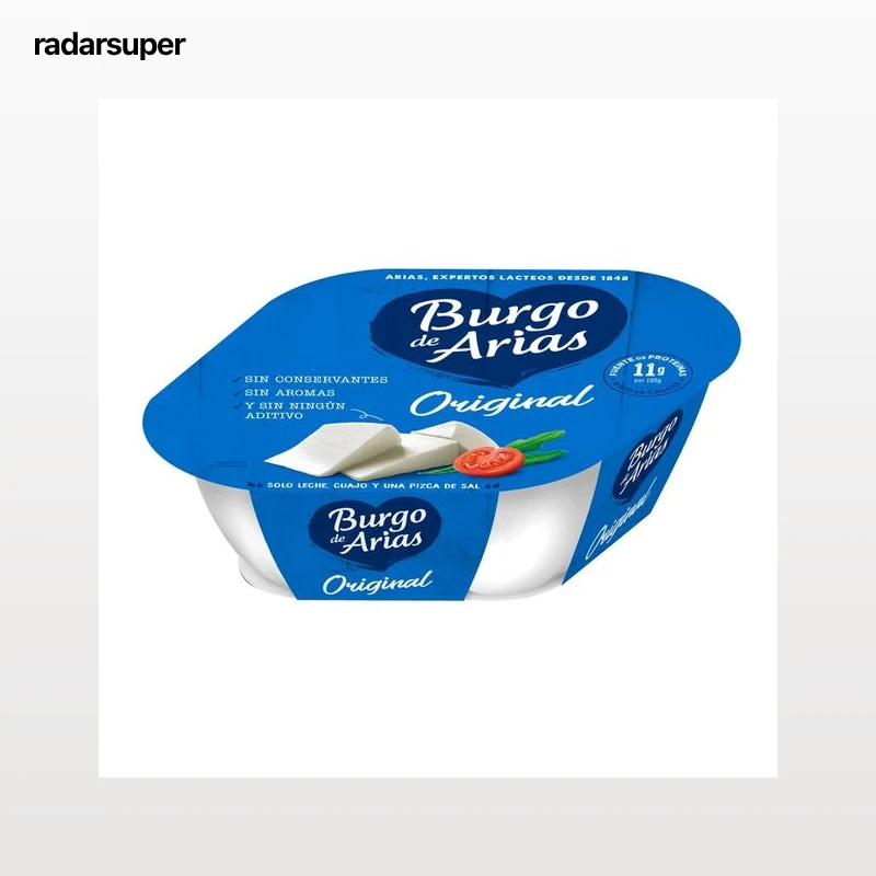 BURGO DE ARIAS Queso fresco BURGO DE ARIAS tarrina de 72 g. pack de 4 uds.