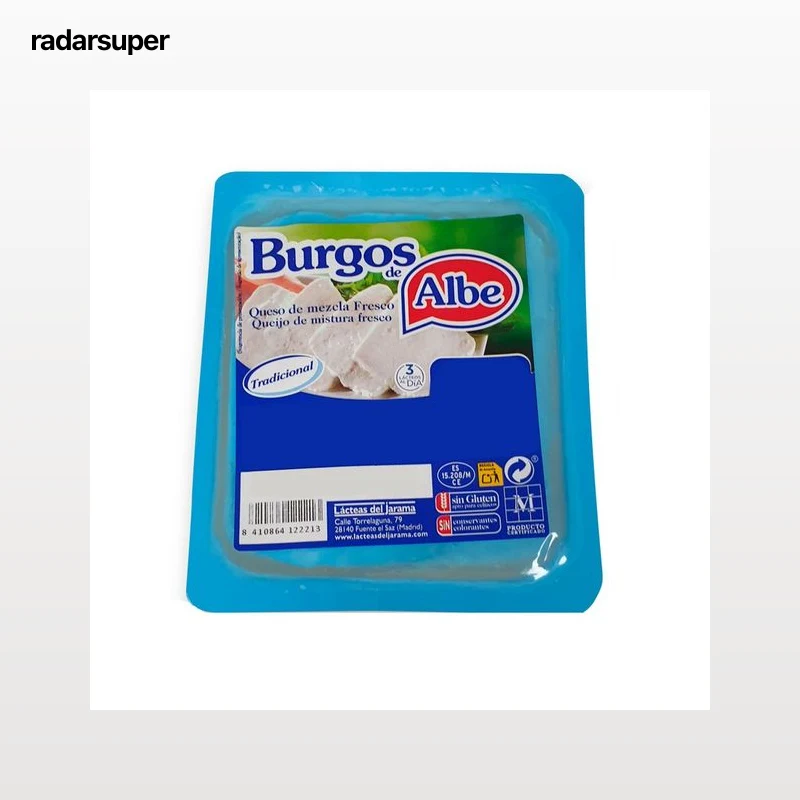 BURGOS de ALBE Queso fresco tradicional tarrina de 250 g.