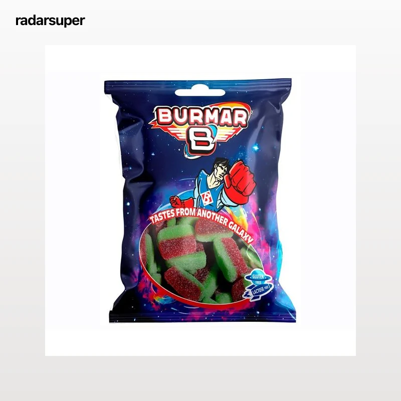 BURMAR Caramelos de goma, tajadas de sandía ácida 100 g.
