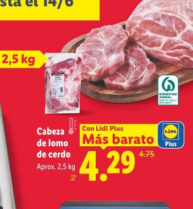 Cabeza de lomo de cerdo