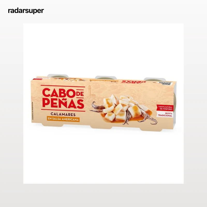 CABO DE PEÑAS Calamares en salsa americana en trozos 3 uds x 45 g.