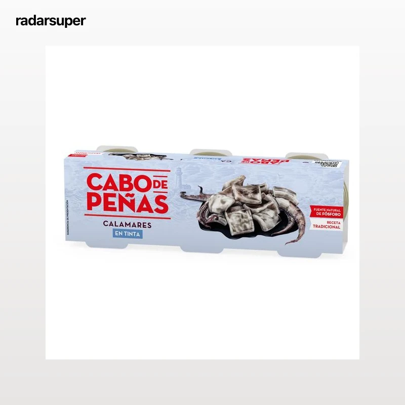 CABO DE PEÑAS Calamares en su tinta en trozos 3 uds x 45 g.