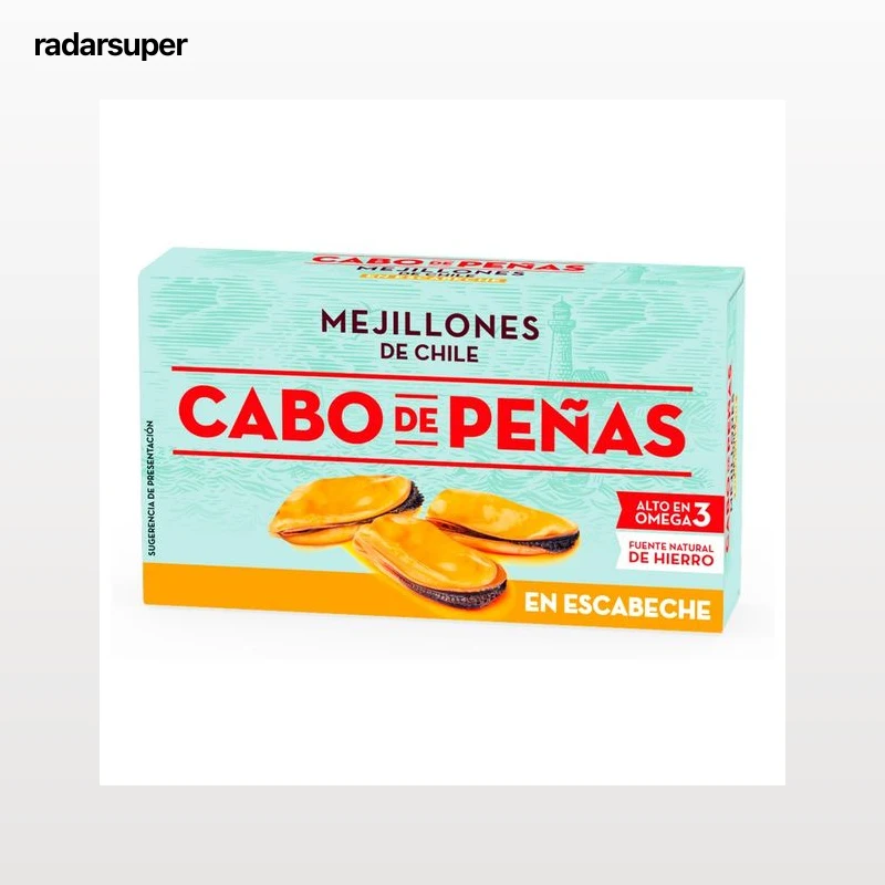 CABO DE PEÑAS Mejillones chilenos en escabeche 45 g.