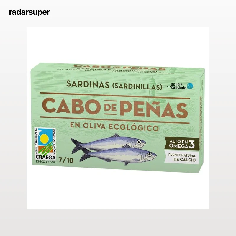 CABO DE PEÑAS Sardinilla en aceite de oliva ecológico 60 g.