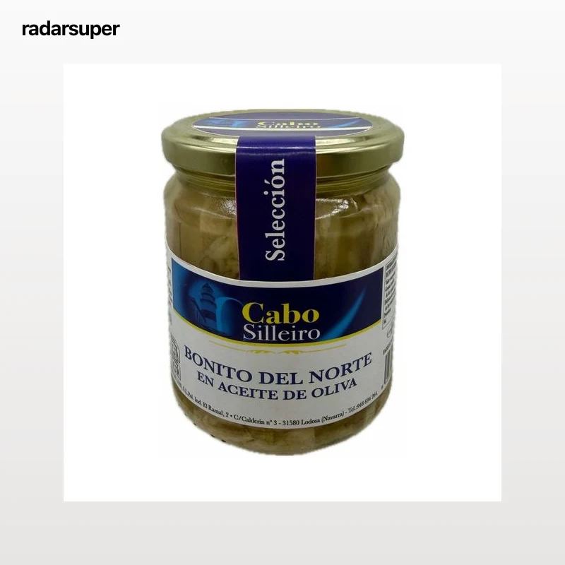 CABO SILLEIRO Selección Bonito del norte en aceite de oliva frasco 400 g.
