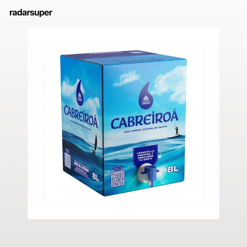 CABREIROA  Agua mineral  en caja de cartón 8 l.