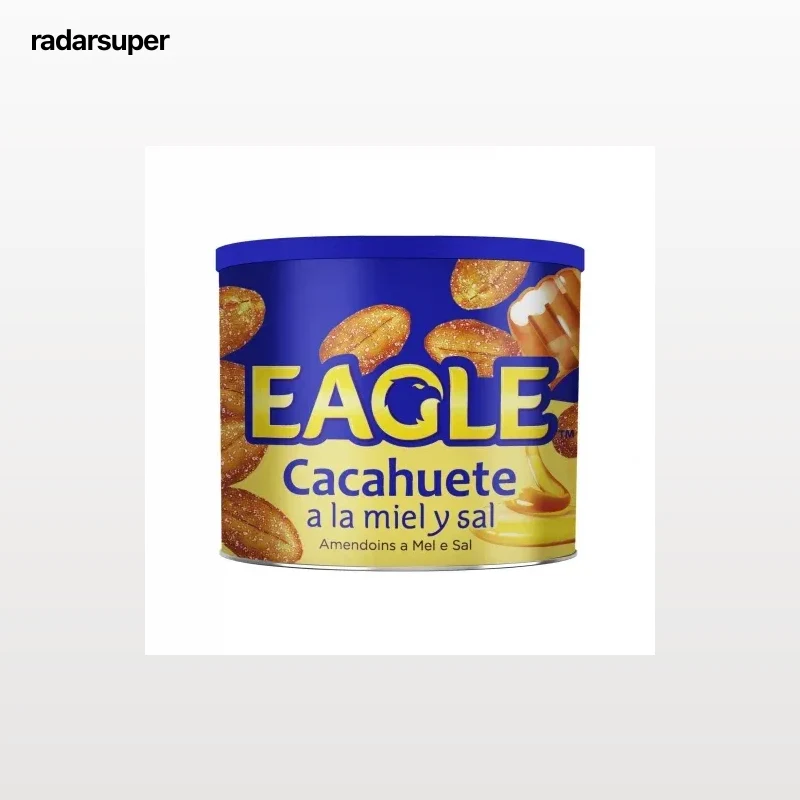 Cacahuetes fritos salados con miel Eagle sin gluten 250 g.