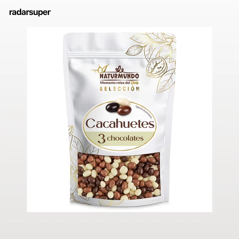 Cacahuetes recubiertos de 3 chocolates Dia Naturmundo 200 g