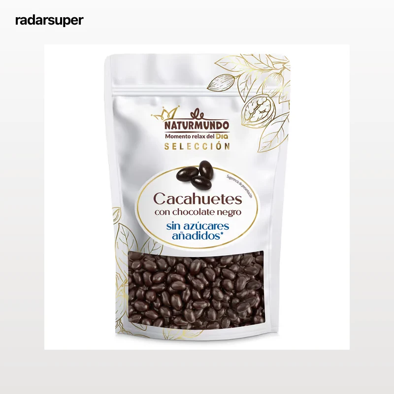 Cacahuetes recubiertos con chocolate negro sin azúcar Dia Naturmundo 150 g