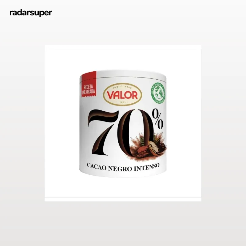 Cacao negro intenso soluble 70% Valor sin gluten 300 g.
