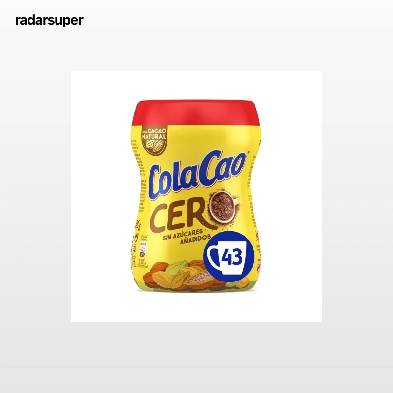 Cacao soluble Cola Cao Cero sin azúcar añadido 325 g.