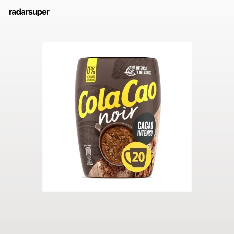 Cacao soluble Cola Cao Noir sin azúcar añadido 300 g.