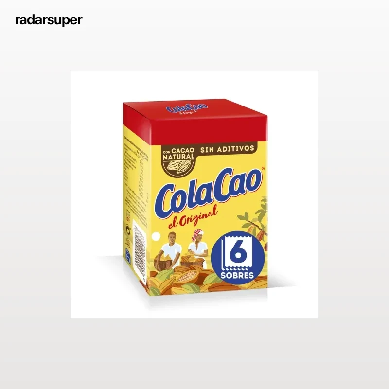 Cacao soluble en sobres Cola Cao pack de 6 unidades de 18 g.