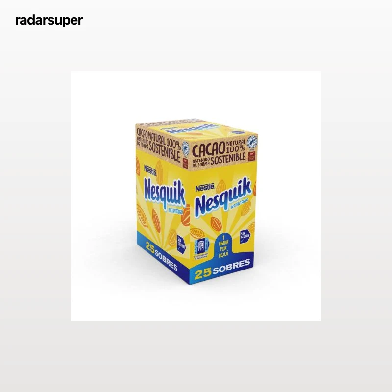 Cacao Soluble Instantáneo en Sobres Nesquik sin gluten 25 ud.