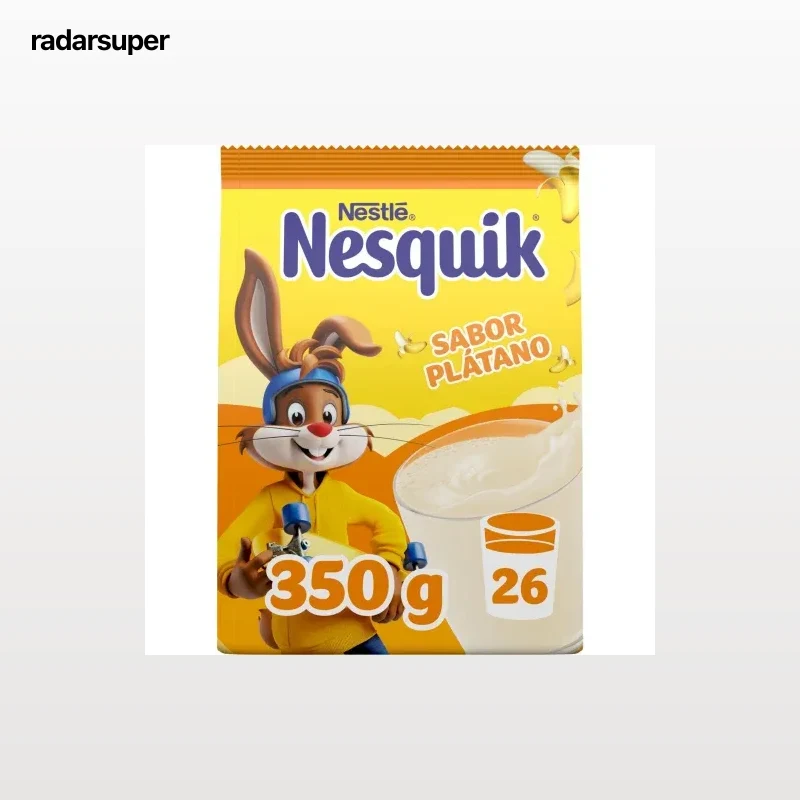 Cacao soluble instantáneo sabor plátano Nestlé Nesquik 350 g.