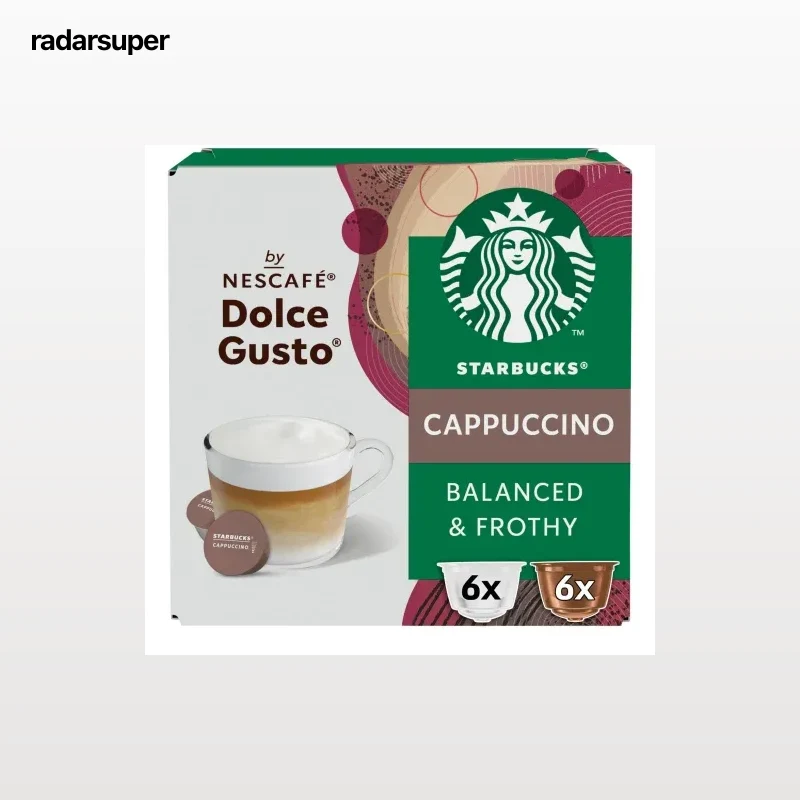 Café cappuccino en cápsulas Starbucks Nescafé Dolce Gusto 12 unidades de 10 g.
