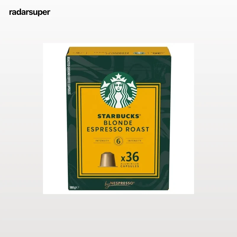 Café cápsulas blonde espresso roast Starbucks compatible con Nespresso 36 ud.