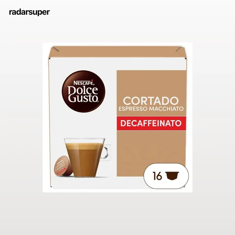 Café cápsulas cortado descafeinado Nescafé Dolce Gusto 16 ud.