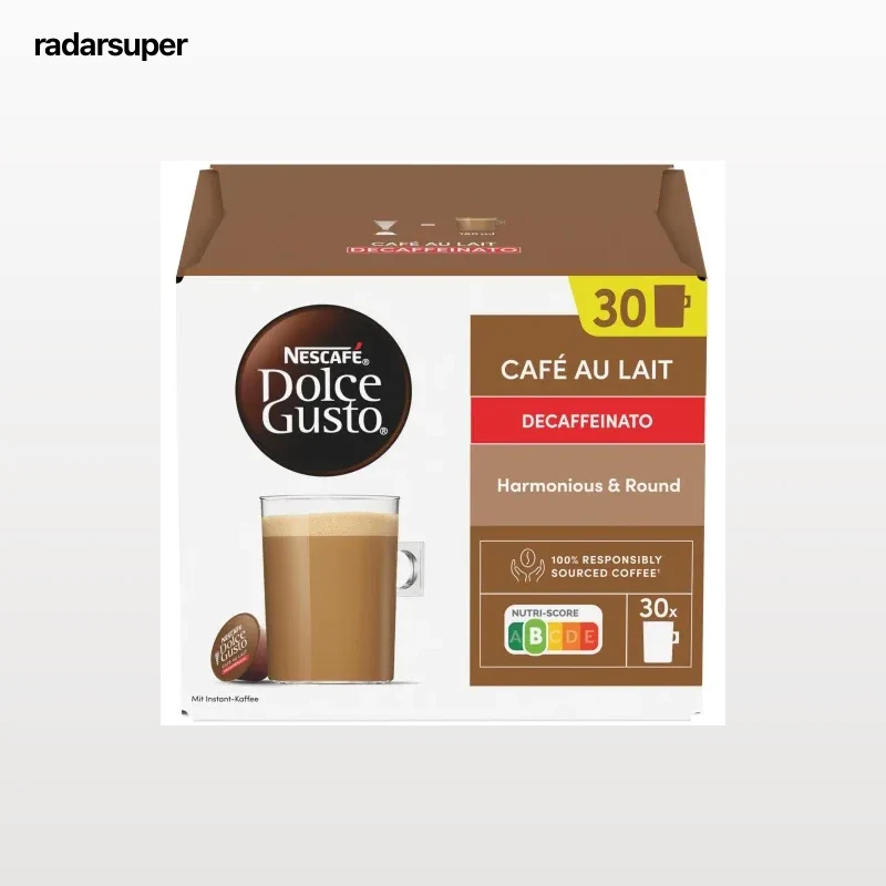 Café cápsulas descafeinado con leche Nescafé Dolce Gusto 30 ud.