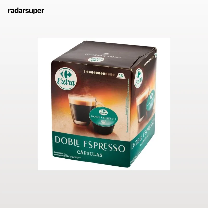 Café cápsulas dolce expresso Carrefour Extra compatible con Dolce Gusto 16 ud.