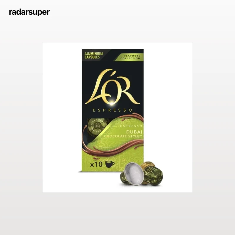 Café cápsulas espresso estido Dubai L'or compatible con Nespresso 10 ud.
