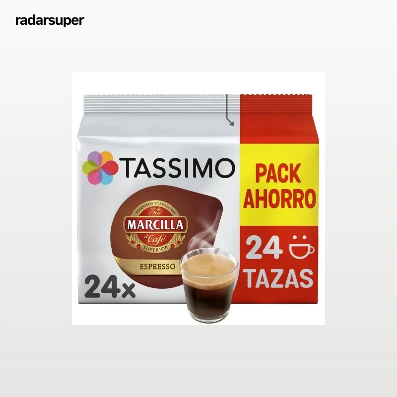 Café cápsulas espresso Marcilla Tassimo 24 ud.