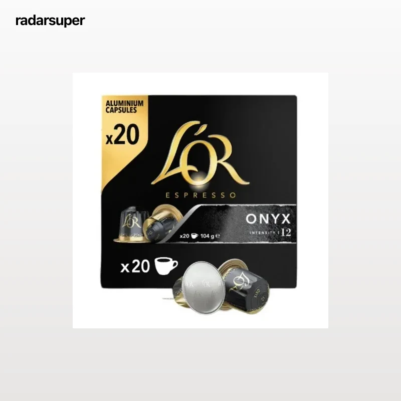 Café cápsulas espresso onyx  L'Or compatible con Nespresso 20 ud.