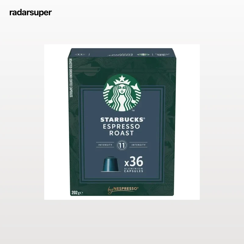 Café cápsulas espresso roast Starbucks compatible con Nespresso 36 ud.