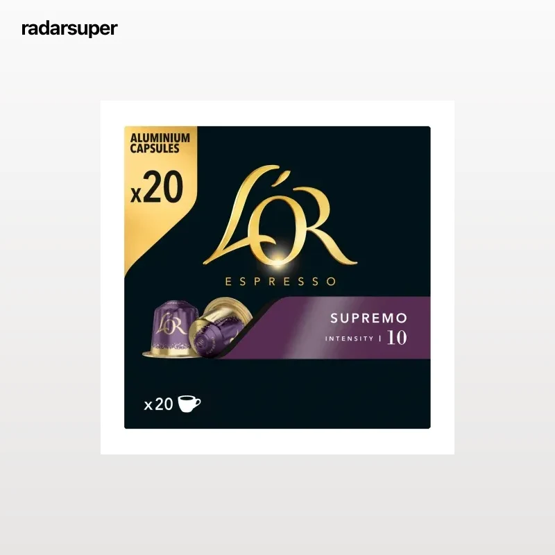 Café cápsulas espresso supremo L'or compatible con Nespresso 20 ud.