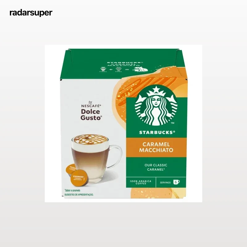 Cafe caramel macchiato en cápsulas Starbucks compatible con Nescafé Dolce Gusto 12 ud.