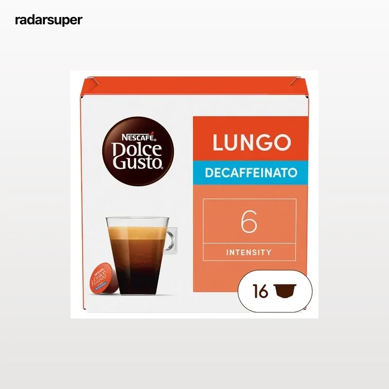 Café descafeinado lungo en cápsulas Nescafé Dolce Gusto 16 ud.