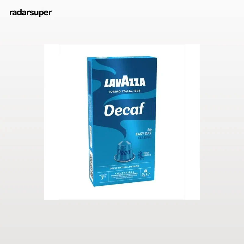 Café en cápsulas descafeinado Lavazza compatible con Nespresso 10 unidades de 58 g.