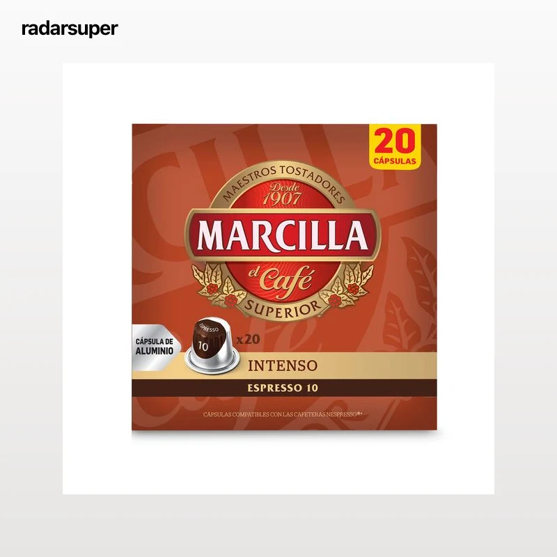 Café espresso intenso intensidad 10 Marcilla 20 cápsulas