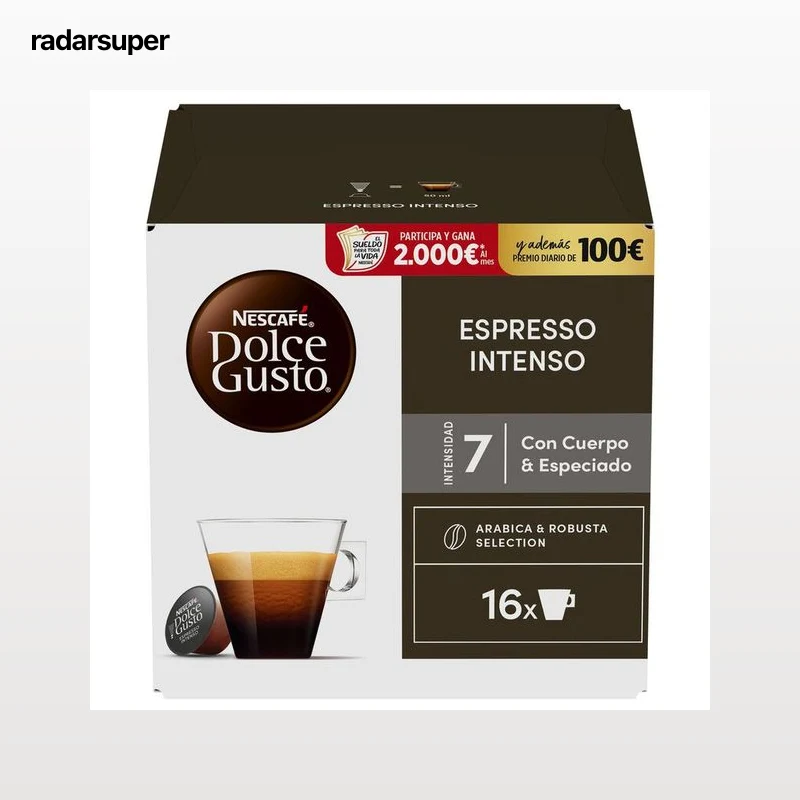 Café espresso intenso nescafé Dolce Gusto 16 cápsulas