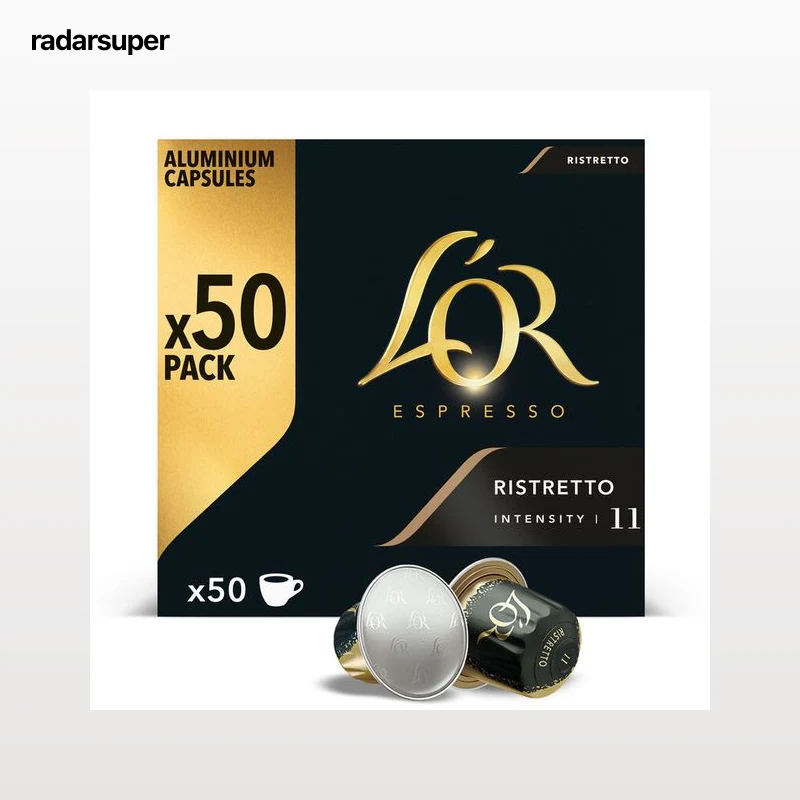 Café espresso ristretto intensidad 11 para máquinas Nespresso L'Or 50 cápsulas