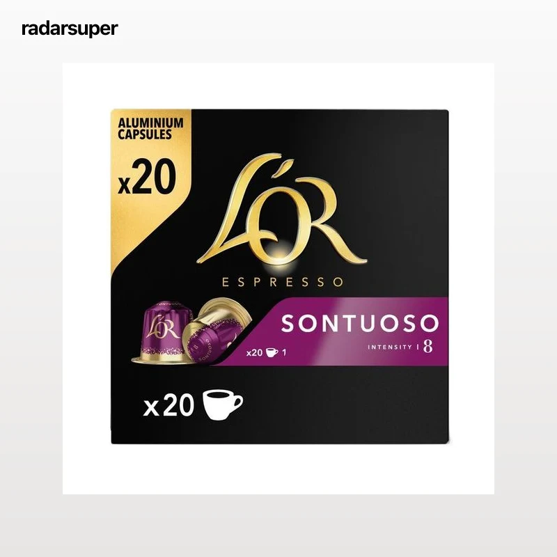 Café espresso sontuoso intensidad 8 L´or 20 cápsulas