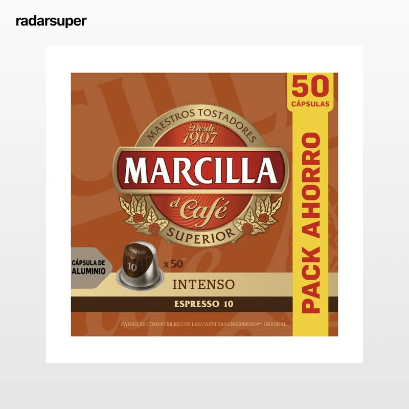 Café expresso intenso Marcilla intensidad 10 50 cápsulas