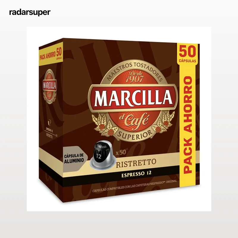 Café expresso ristretto intensidad 12 Marcilla 50 cápsulas
