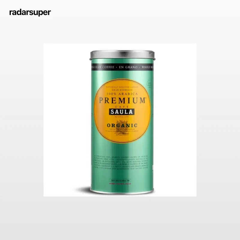 Café grano natural arábica ecológico Saula 500 g.