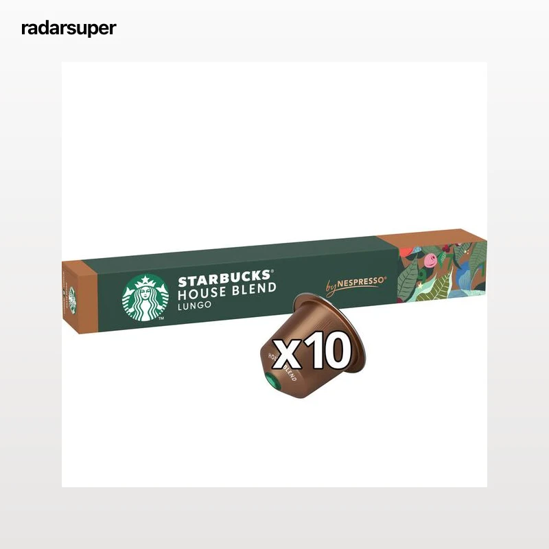 Café house blend lungo compatible con Nespresso intensidad 8 Starbucks 10 cápsulas