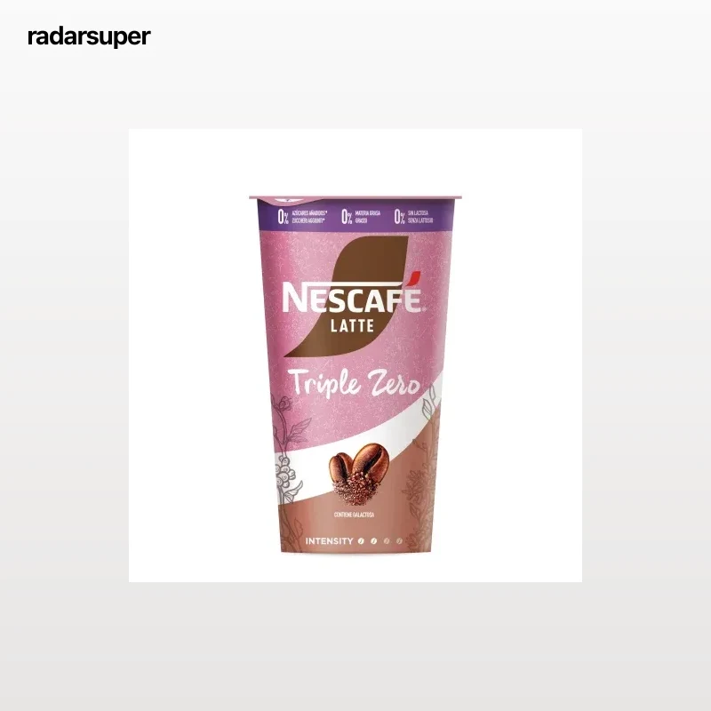 Café latte cappuccino desnatado triple 0 Nescafé sin gluten, sin lactosa y sin azúcar añadido 205 ml.