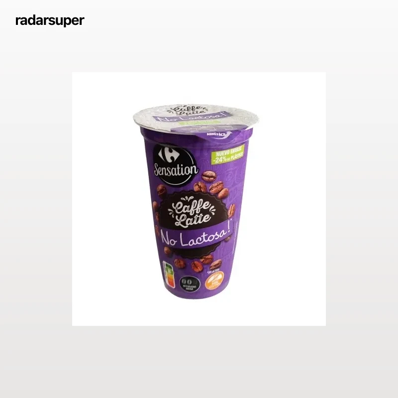 Café latte Carrefour Sensation No Lactosa sin gluten y sin lactosa 250 ml.