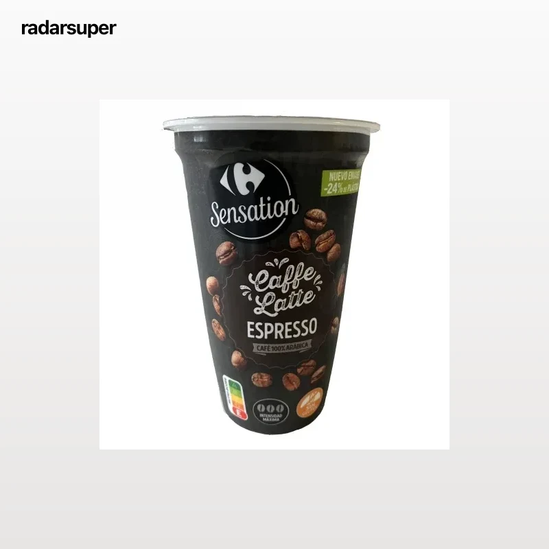 Café latte espresso Carrefour Sensation sin gluten 250 ml.