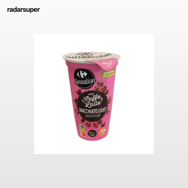 Café latte macchiatto light Carrefour Sensation sin gluten 250 ml.