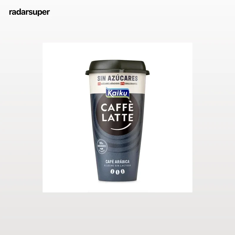 Café latte sin azúcares añadidos Kaiku sin gluten sin lactosa 230 ml.