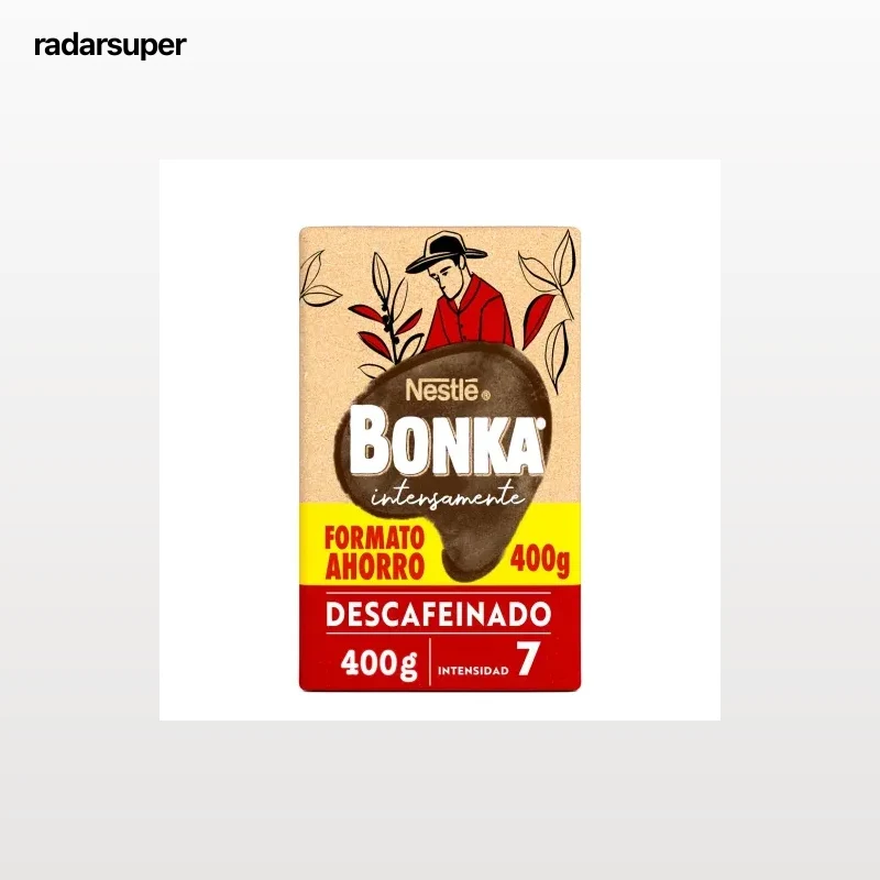 Café molido descafeinado de cultivo sostenible Bonka Nestlé 400 g.