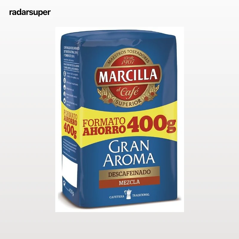 Café molido descafeinado mezcla Marcilla 400g
