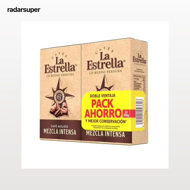 Café molido La Estrella Mezcla Intensa pack 2x250g