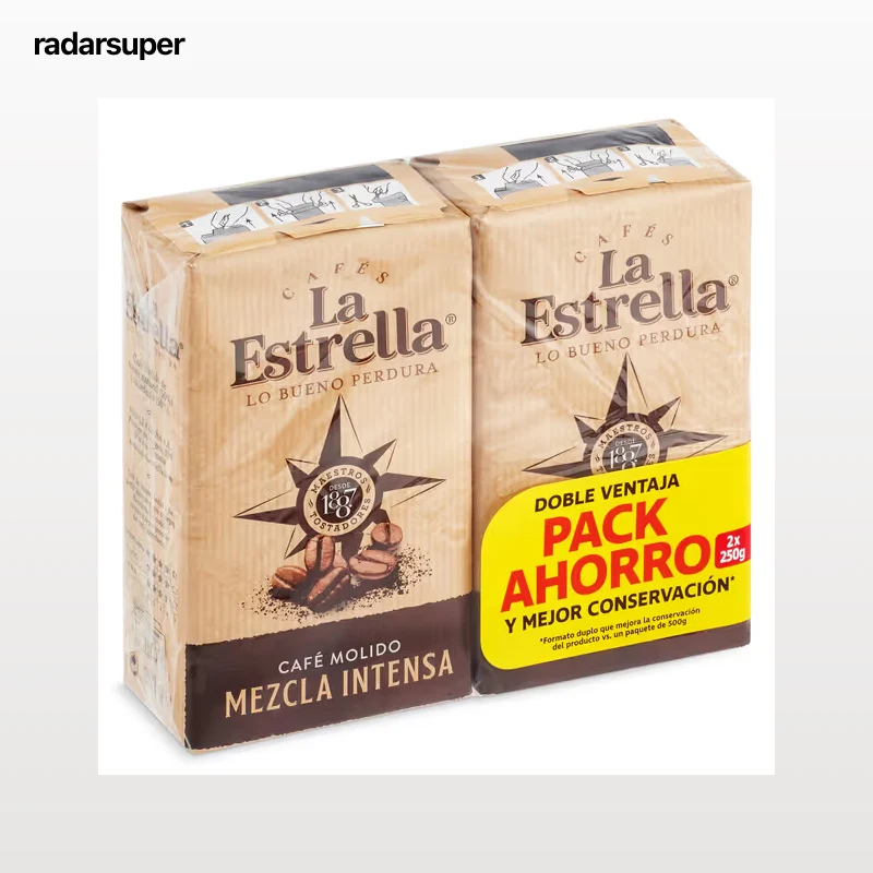 Café molido mezcla La estrella 2 x 250 g